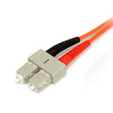 StarTech.com 5m Fiber Optic Cable - Multimode Duplex 62.5/125 - LSZH - LC/SC - OM1 - LC to SC Fiber Patch Cable (FIBLCSC5) Orange 16 ft / 5 m LC to SC Multimode Duplex 62.5/125