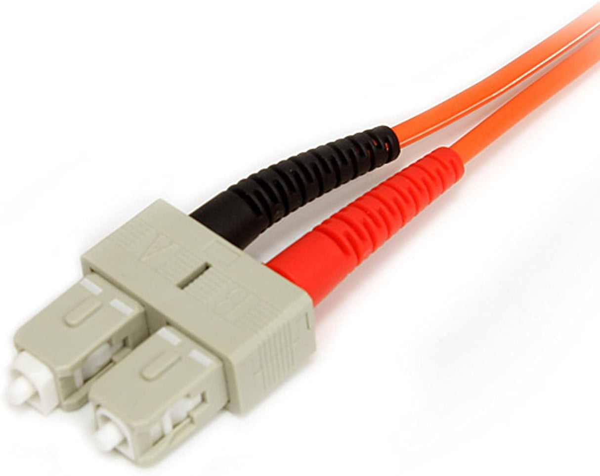 StarTech.com 1m Fiber Optic Cable - Multimode Duplex 50/125 - LSZH - LC/SC - OM2 - LC to SC Fiber Patch Cable (50FIBLCSC1) Orange 3.3 ft / 1 m LC to SC Multimode Duplex 50/125