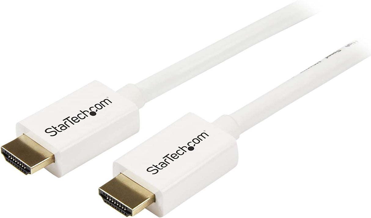 StarTech.com 7m / 23 ft CL3 Rated HDMI Cable w/Ethernet - in Wall Rated Ultra HD HDMI Cable - 4K 30Hz UHD High Speed HDMI Cable - 10.2 Gbps - HDMI 1.4 Video/Display Cable - 30AWG, White (HD3MM7MW) 23 ft/7 m