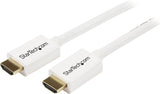 StarTech.com 3m / 10 ft CL3 Rated HDMI Cable w/ Ethernet - In Wall Rated Ultra HD HDMI Cable - 4K 30Hz UHD High Speed HDMI Cable - 10.2 Gbps - HDMI 1.4 Video/Display Cable - 30AWG, White (HD3MM3MW) 10 ft/3 m