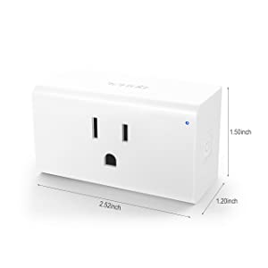 Tenda Beli Smart Plug, Mini Smart WiFi Outlet Works with Alexa Echo &amp; Google Home | No Hub Required | App Remote Control