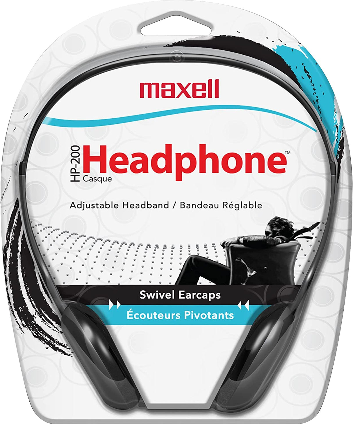 Maxell Lightweight Stereo Headphones Standard Packaging