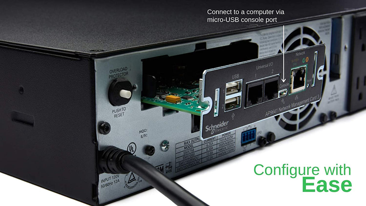 APC UPS Network Management Card 3 with 2 USB ports and Temperature Monitoring, Newest Model 2020 (AP9641) AP9641 UPS