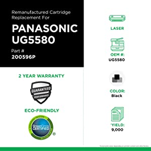 Clover imaging group Clover Remanufactured Toner Cartridge Replacement for Panasonic UG5580 | Black
