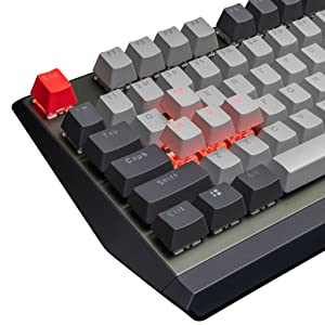 VisionTek OCPC KR1 Wired Premium Mechanical Gaming Keyboard, Per-Key RGB Lighting, Gateron red Linear Switch - 901540