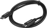 StarTech.com 1m / 3.3ft USB C to USB C Cable - USB 2.0 Type C Cable - M/M - USB-IF Certified - USB C Charging Cable - USB 2.0 (USB2CC1M),Black 3 ft/ 1 m Standard