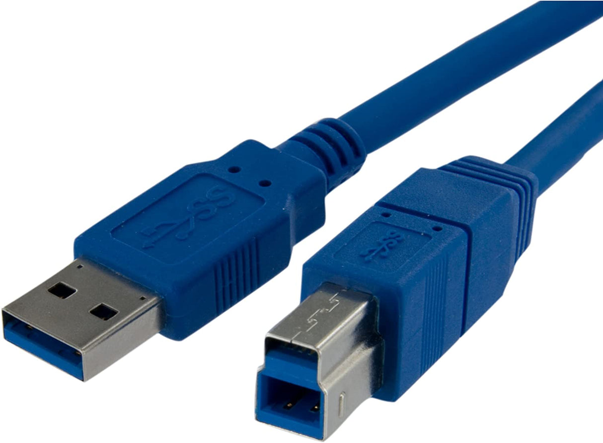 StarTech.com 1 ft / 30cm SuperSpeed USB 3.0 Cable A to B - USB 3 A (m) to USB 3 B (m) (USB3SAB1),Blue 1 ft / 30cm Blue