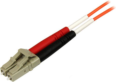 StarTech.com 3m Fiber Optic Cable - Multimode Duplex 50/125 - OFNP Plenum - LC/ST - OM2 - LC to ST Fiber Patch Cable (50FIBPLCST3) 10 ft / 3m LC-ST