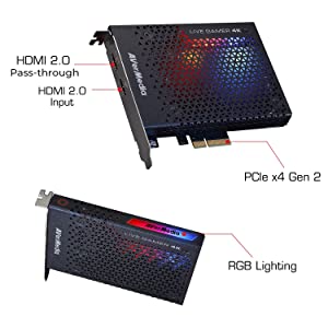 AVerMedia GC573 Live Gamer 4K, Internal Capture Card, Stream and Record 4K60 HDR10 with ultra-low latency on PS5, PS4 Pro, Xbox Series X/S, Xbox One X, in OBS, Twitch, YouTube