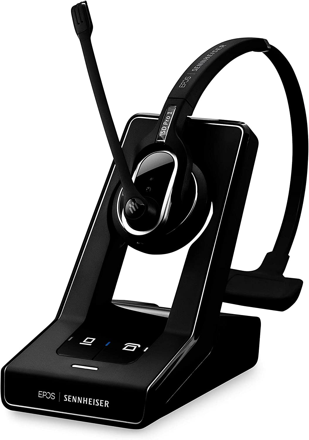 Sennheiser SD Pro 1 ML (506010) - Single-Sided, Multi Connectivity Wireless DECT Headset for Desk Phone &amp; Certified for Skype for Business, Ultra Noise-Cancelling Microphone (Black) SD Pro 1 ML Headset