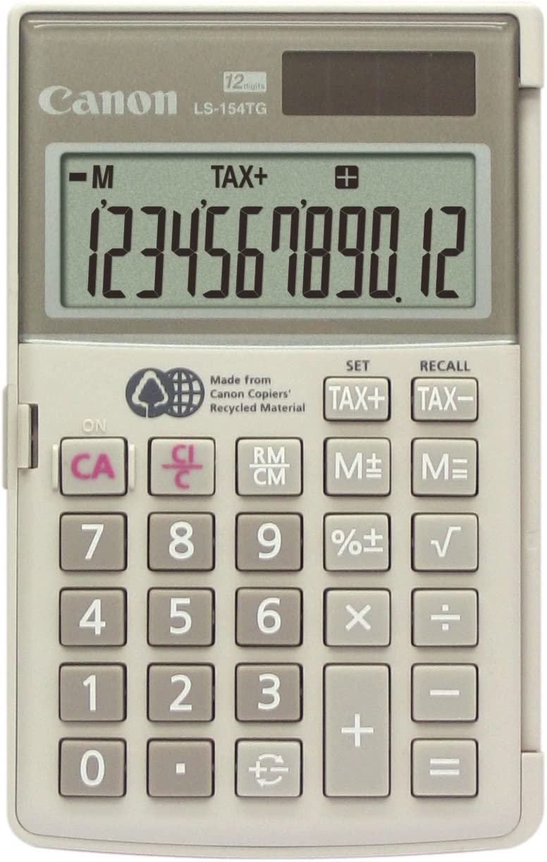 Canon LS-154TG 12-digit hand held calculator with Tax Functions