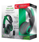 dreamGEAR: GRX-340 Advanced, Wired Stereo Gaming Headset for XBOX One Includes Inline Dual Volume Control For Chat and Game Sounds. Also works with PS4, and other systems Green