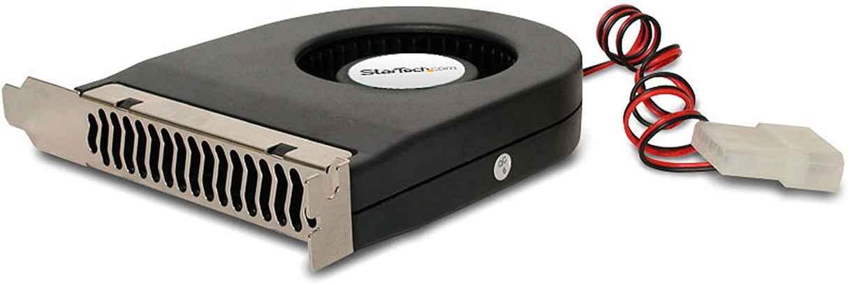StarTech.com Expansion Slot Rear Exhaust Cooling Fan with LP4 Connector (FANCASE), Black Expansion Slot Fan LP4