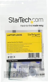 StarTech.com Security Slot Adapter Kit - K-Slot Lock Plate Adapter for Tablet/iPad/Computer/Monitor/Phone/Laptop - T-Bar Compatible - MacBook Pro/Air - Anti-Theft - Slim Design - Silver (KSLTAD)