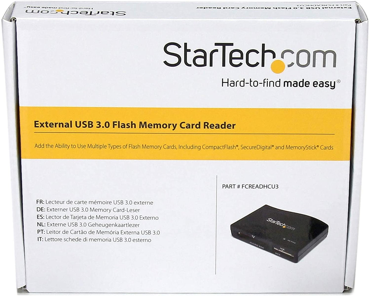 StarTech.com USB 3.0 Multi Media Flash Memory Card Reader - Card Reader (Multi-Format) - USB 3.0 (FCREADHCU3) Multi-card USB-A w/ Cable