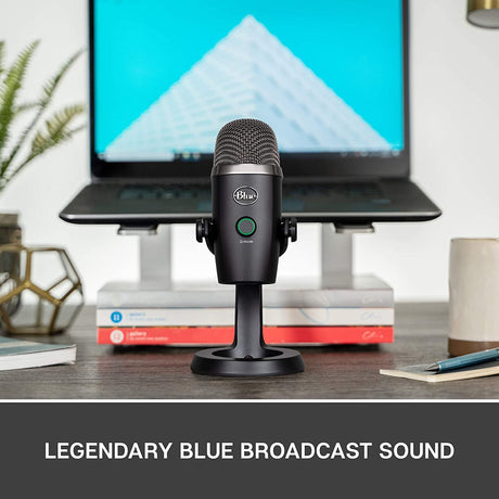 Blue microphones Blue Yeti Nano Premium USB Microphone for Recording, Streaming, Gaming, Podcasting on PC and Mac, Condenser Mic with Blue VO!CE Effects, Cardioid and Omni, No-Latency Monitoring - Blackout Blackout Microphone