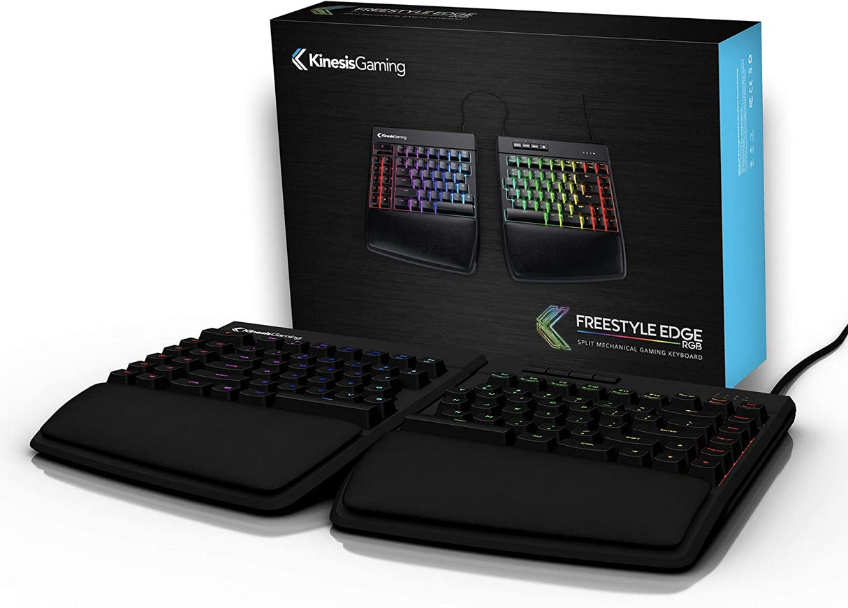 KINESIS GAMING Freestyle Edge RGB Split Mechanical Keyboard (MX Blue) RGB MX Blue