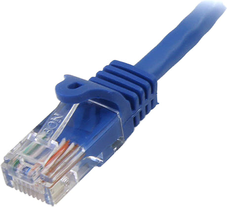 StarTech.com Cat5e Ethernet Cable12 ft - Blue - Patch Cable - Snagless Cat5e Cable - Network Cable - Ethernet Cord - Cat 5e Cable - 12ft 12 ft / 3.5m Blue