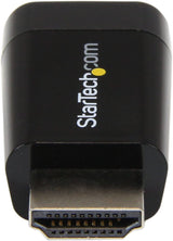 StarTech.com Compact HDMI to VGA Adapter Converter – Power Free HDMI Laptop to VGA Monitor / Projector Converter Box - 1920x1200 (HD2VGAMICRO) Standard Black