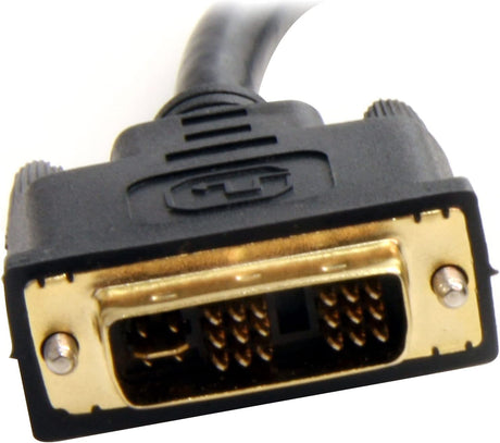 StarTech.com 1 ft / 30cm DVI to Dual VGA Y Splitter Cable - DVI-I Analog to Dual VGA, 1x DVI-I (M), 2x VGA (F) (DVISPL1VV),Black DVI-I to 2x VGA