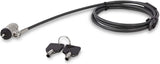 StarTech.com 6ft (2m) Laptop Cable Lock with Keys - Keyed Security Cable Lock for Compatible K-Slot Laptops, Desktops, Computers &amp; Other Devices - Anti-Theft Vinyl Coated Steel Cable Lock (LTLOCKKEY)