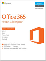 Microsoft Office 365 Home 1 Year | 5 PCs or 5 Macs Box