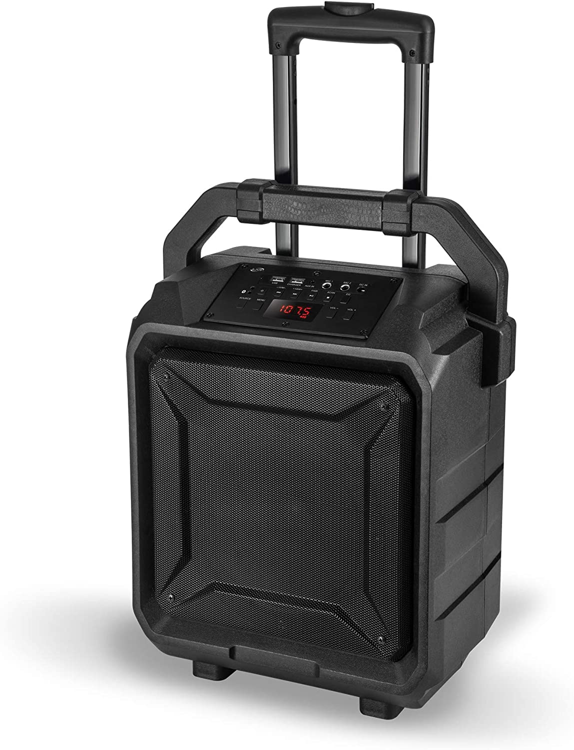 iLive ISB659B Wireless Tailgate Party Speaker, with Built-in Rechargeable Battery and Roller Wheels, Black