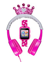 PlayZoom Kids Smartwatch 2 with Headphones Featuring a Swivel Selfie Camera, STEM Learning, 20+ Games, Audio Bedtime Stories, Store Music for Kids Toddlers Boys Girls Fuchsia Multi with Crown