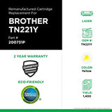 CIG Remanufactured Toner Cartridge for Brother TN221 (Yellow) Toner