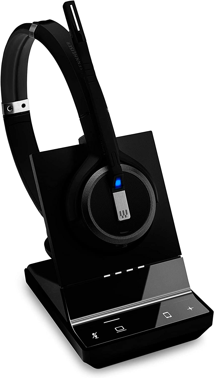 Epos Sennheiser SDW 5065 (507000) - Double-Sided (Binaural) Wireless Dect Headset for Desk Phone Softphone/PC Connections Dual Microphone Ultra Noise Cancelling, Black