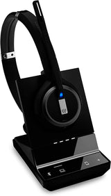 Epos Sennheiser SDW 5065 (507000) - Double-Sided (Binaural) Wireless Dect Headset for Desk Phone Softphone/PC Connections Dual Microphone Ultra Noise Cancelling, Black