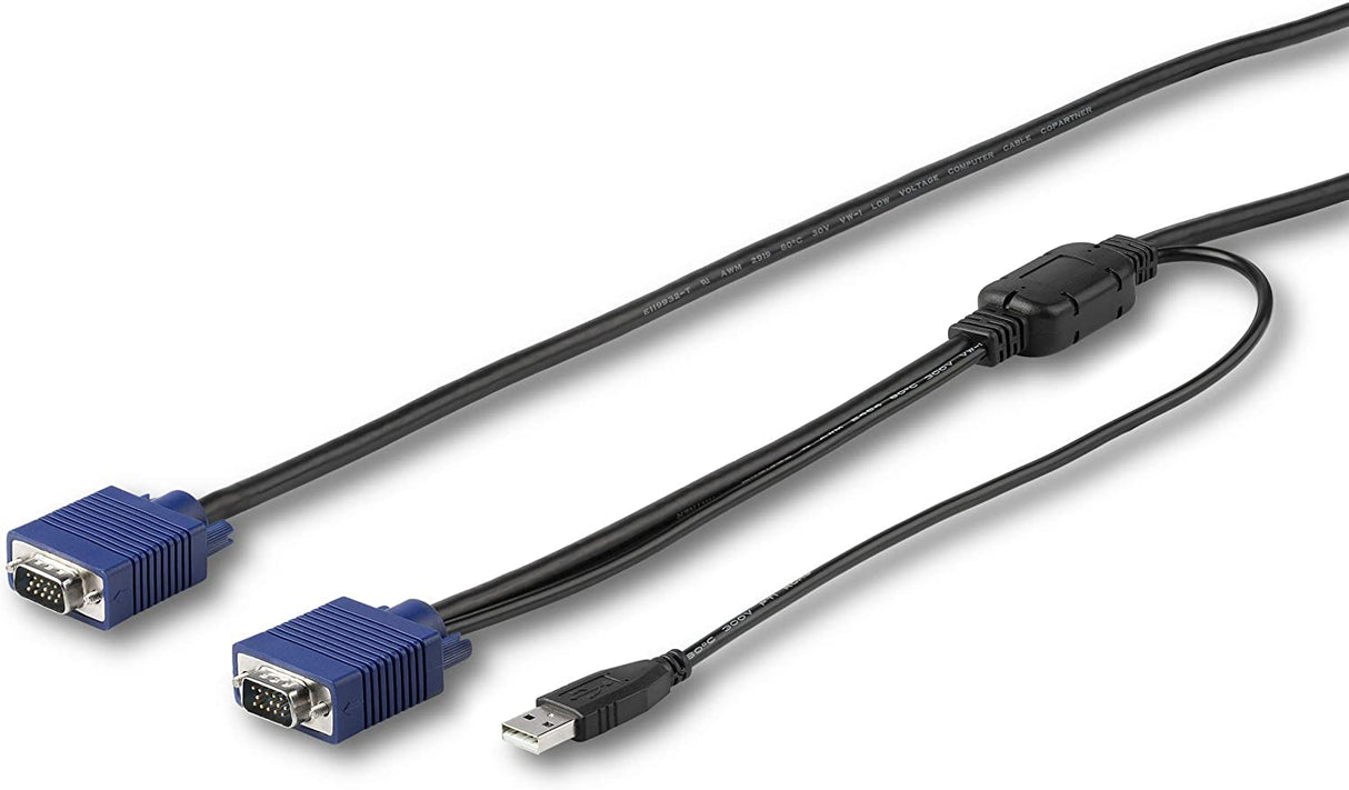 StarTech.com 15 ft. (4.6 m) USB KVM Cable for StarTech.com Rackmount Consoles - VGA and USB KVM Console Cable (RKCONSUV15)