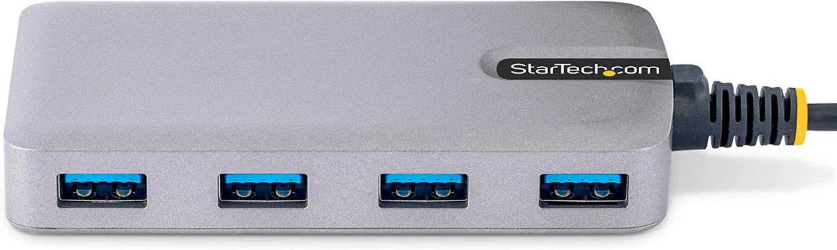 StarTech.com 4-Port USB Hub - USB 3.0 5Gbps, Bus Powered, USB-A to 4x USB-A Hub w/ Optional Auxiliary Power Input - Portable Desktop/Laptop USB Hub, 1ft/30cm Cable, USB Expansion Hub (5G4AB-USB-A-HUB)
