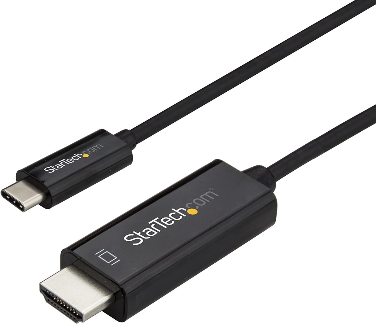 StarTech.com 3ft (1m) USB C to HDMI Cable - 4K 60Hz USB Type C to HDMI 2.0 Video Adapter Cable - Thunderbolt 3 Compatible - Laptop to HDMI Monitor/Display - DP 1.2 Alt Mode HBR2 - Black (CDP2HD1MBNL) 3 ft / 1 m Black
