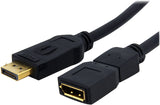 StarTech.com 6 ft DisplayPort Video Extension Cable - M/F - 6ft DP Cable - 6ft DisplayPort Cable (DPEXT6L),Black