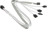 Supermicro CBL-SAST-0616 50cm Mini-SAS HD to 4X SATA Internal Cable w/ 50cm SB