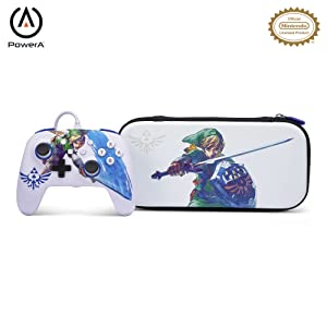 POWER A ENHANCED WIRED CONTROLLER + SLIM CASE FOR NINTENDO SWITCH MASTER SWORD - Nintendo Switch