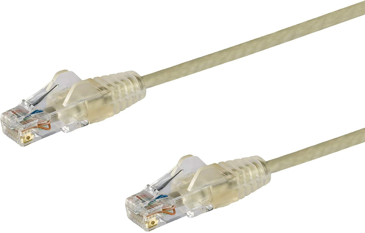 StarTech.com 3 ft CAT6 Cable - Slim CAT6 Patch Cord - Gray - Snagless RJ45 Connectors - Gigabit Ethernet Cable - 28 AWG - LSZH (N6PAT3GRS) Gray 3 ft