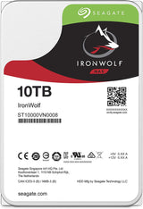 Seagate IronWolf 10TB NAS Internal Hard Drive HDD – CMR 3.5 Inch SATA 6Gb/s 7200 RPM 256MB Cache for RAID Network Attached Storage, Rescue Services (ST10000VN000)