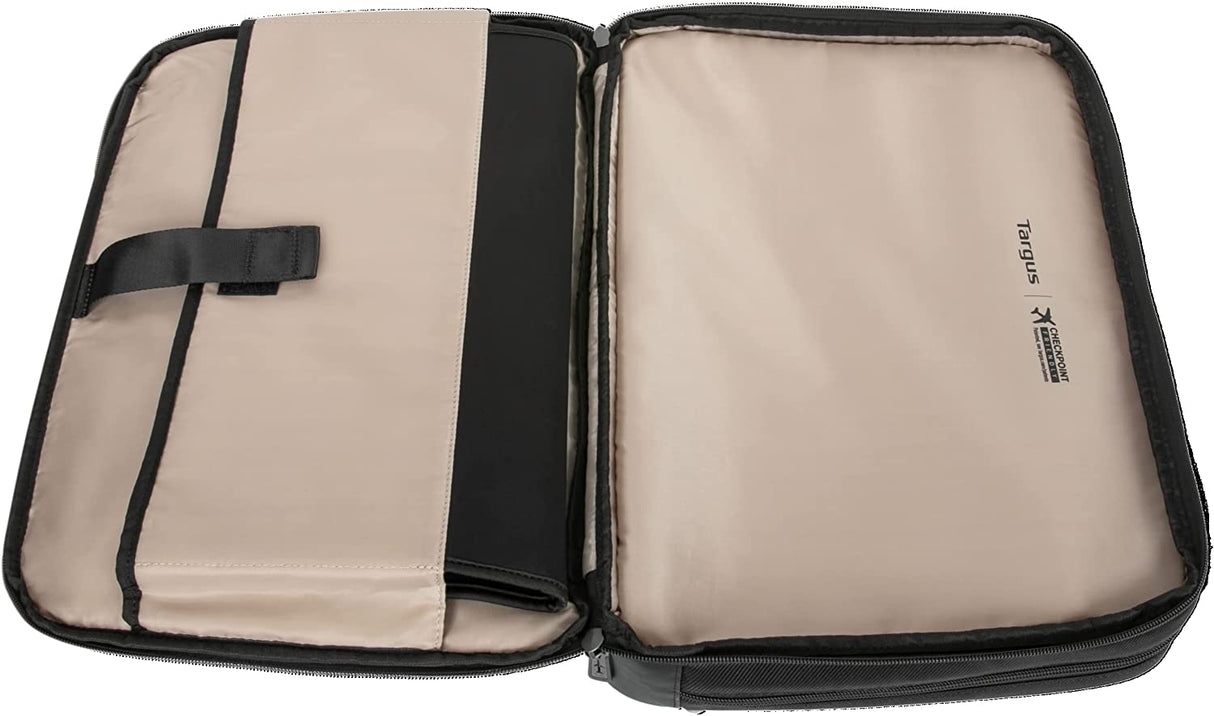 Targus Mobile Elite Laptop Bag for 15.6-inch Laptops, TSA Checkpoint-Friendly Design, Messenger Bag for Men /Women, Computer Bag &amp; Laptop Case for Mac/PC/Dell/Lenovo/HP, Black (TBT045US) Business Topload