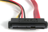 StarTech.com 18in SAS 29 Pin to SATA Cable with LP4 Power - 18in SAS 29 pin to SATA Cable - 18in SFF 8482 to SATA (SAS729PW18), Red
