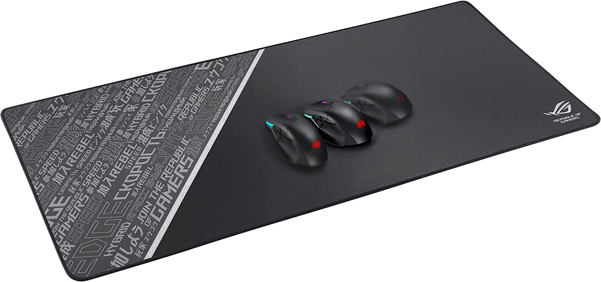 ASUS ROG Sheath Black Mouse Pad | Extra-Large Gaming Surface Mouse Pad | Pixel Precise Tracking | Anti-Fray Stitched Edges and Non-Slip Rubber Base (35.4 x 17.3 inches) Sheath Black Edition