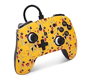 PowerA Enhanced Wired Controller for Nintendo Switch - Pikachu Moods, Gamepad, game controller, wired controller, officially licensed