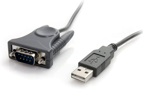 StarTech.com USB to Serial Adapter - 3 ft / 1m - with DB9 to DB25 Pin Adapter - Prolific PL-2303 - USB to RS232 Adapter Cable (ICUSB232DB25),Gray DB9 or DB25 Adapter