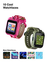 PlayZoom Kids Smartwatch 2 with Headphones Featuring a Swivel Selfie Camera, STEM Learning, 20+ Games, Audio Bedtime Stories, Store Music for Kids Toddlers Boys Girls Fuchsia Multi with Crown
