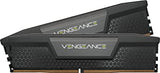 CORSAIR VENGEANCE DDR5 64GB (2x32GB) DDR5 5600 MHz(PC5-41600) C40 1.25V Intel XMP Memory - Black Black 64GB (2x32GB) 5600 MHz