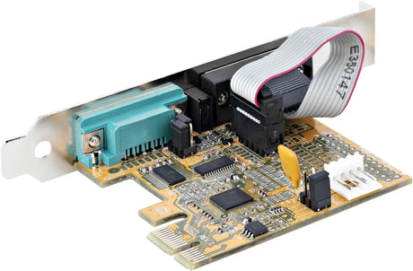 StarTech.com 2-Port PCI Express Serial Interface Card, Dual Port PCIe to RS232 (DB9) Serial Card, 16C1050 UART, Standard/Low Profile Brackets, COM Retention, for Windows/Linux (21050-PC-SERIAL-CARD)