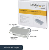 StarTech.com USB C Multiport Video Adapter with HDMI, VGA, Mini DisplayPort or DVI - USB Type C Monitor Adapter to HDMI 1.4 or mDP 1.2 (4K) - VGA or DVI (1080p) - Silver Aluminum (CDPVGDVHDMDP)