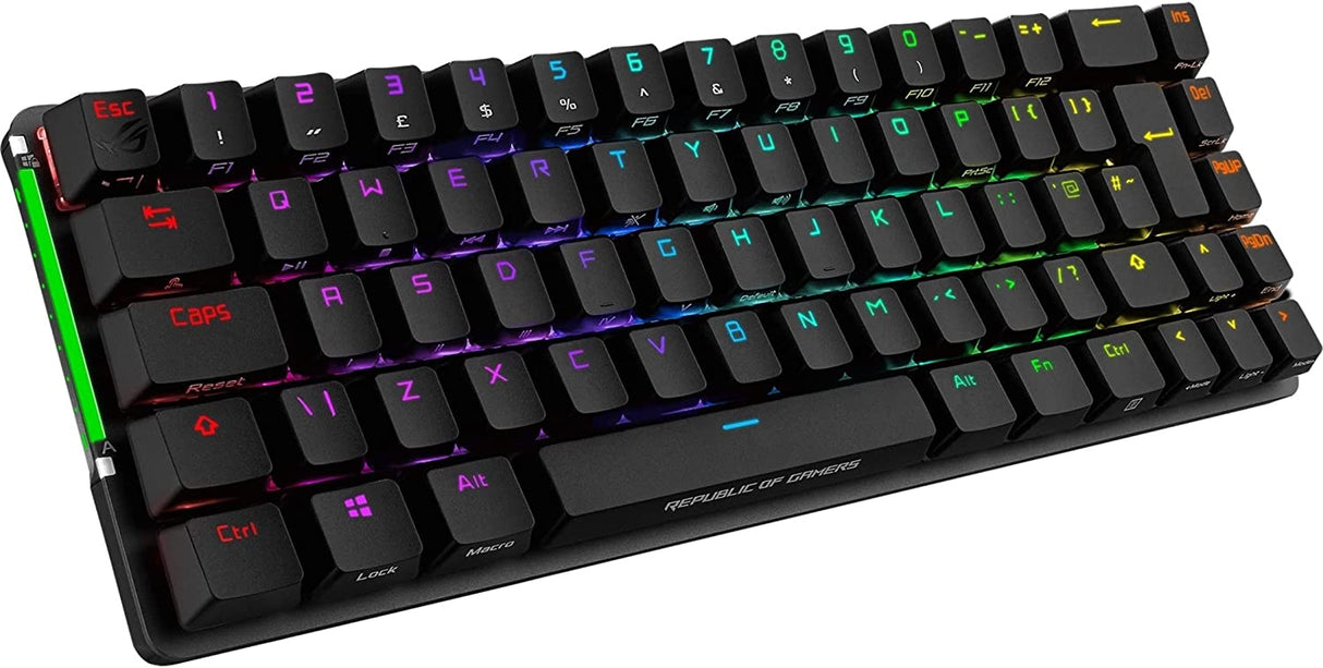 ASUS ROG Falchion NX 65% Wireless RGB Gaming Mechanical Keyboard | ROG NX Blue Clicky Switches, PBT Doubleshot Keycaps, Wired / 2.4G Hz, Touch Panel, Keyboard Cover Case, Macro Support