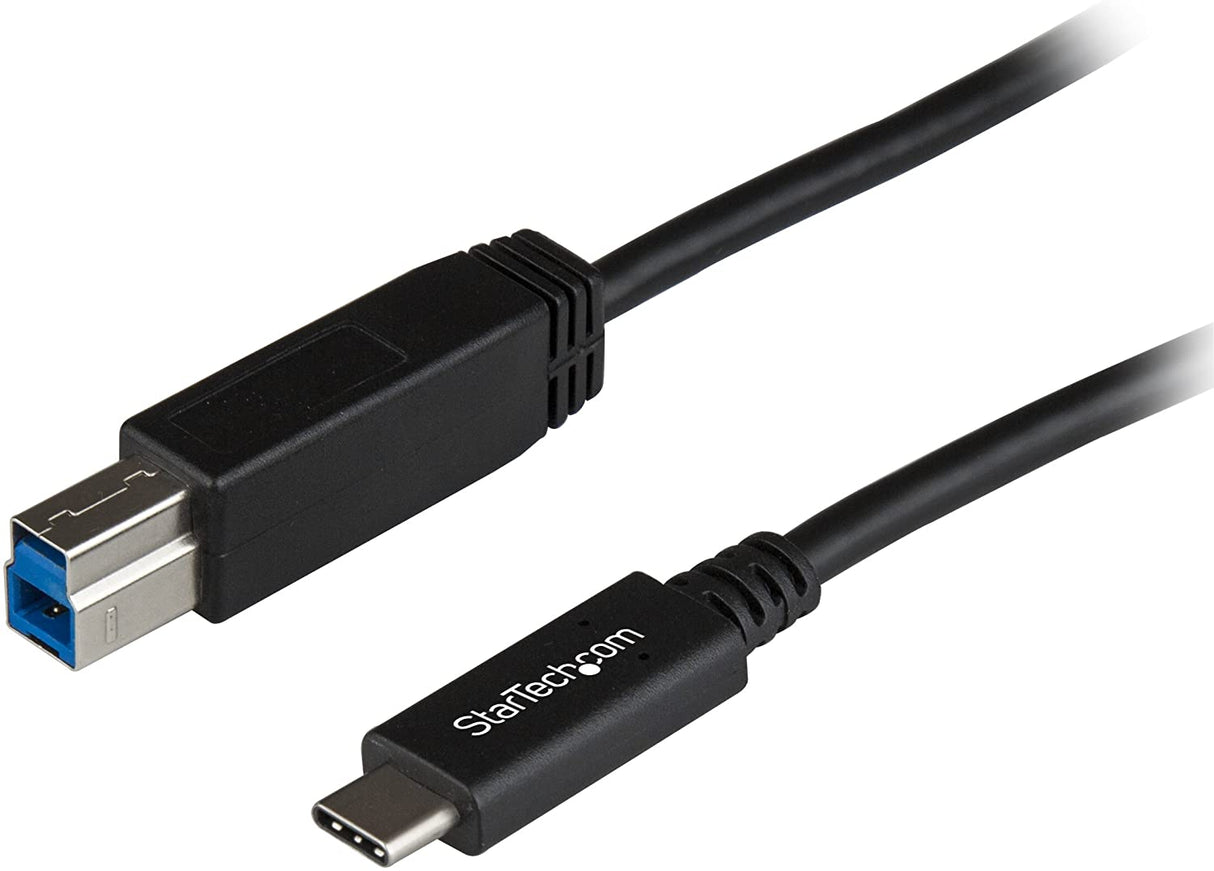 StarTech.com USB C to USB B Printer Cable - 1m / 3 ft - Superspeed - USB 3.1 - 10Gbps - USB C Printer Cable - USB Type C to Type B (USB31CB1M) , Black